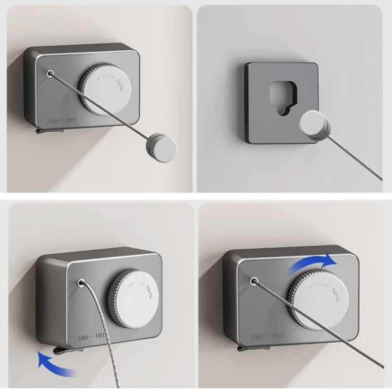 Estendal duplo extensível para montagem na parede