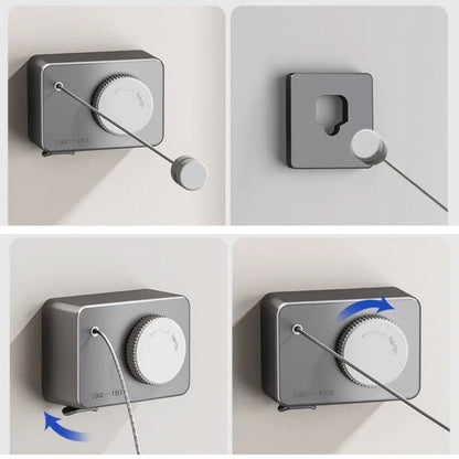 Estendal duplo extensível para montagem na parede