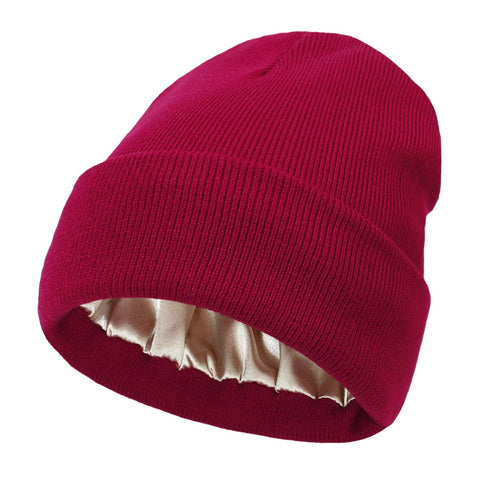 Wintermütze mit Umschlag und glattem Innenfutter für kalte Tage