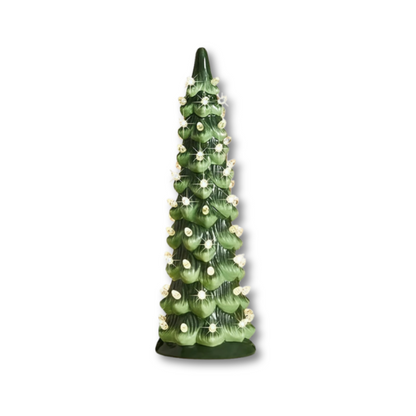 Árvore de Natal LED decorativa de mesa com temporizador