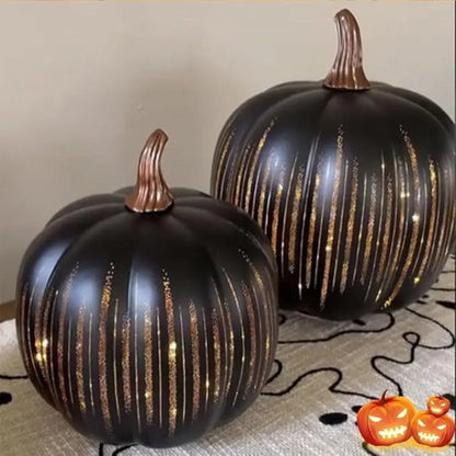 Calabaza decorativa LED luminosa con temporizador para espacios interiores otoñales