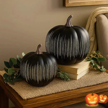 Calabaza decorativa LED luminosa con temporizador para espacios interiores otoñales