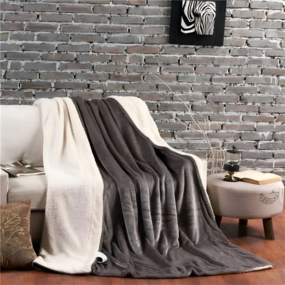 Manta de invierno reversible con forro polar y cremallera