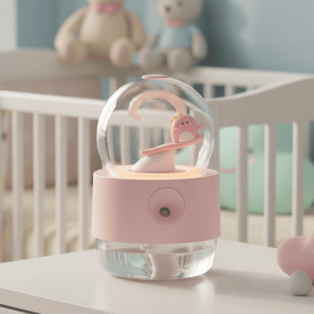 Humidificador inalámbrico con luz nocturna y caja de música