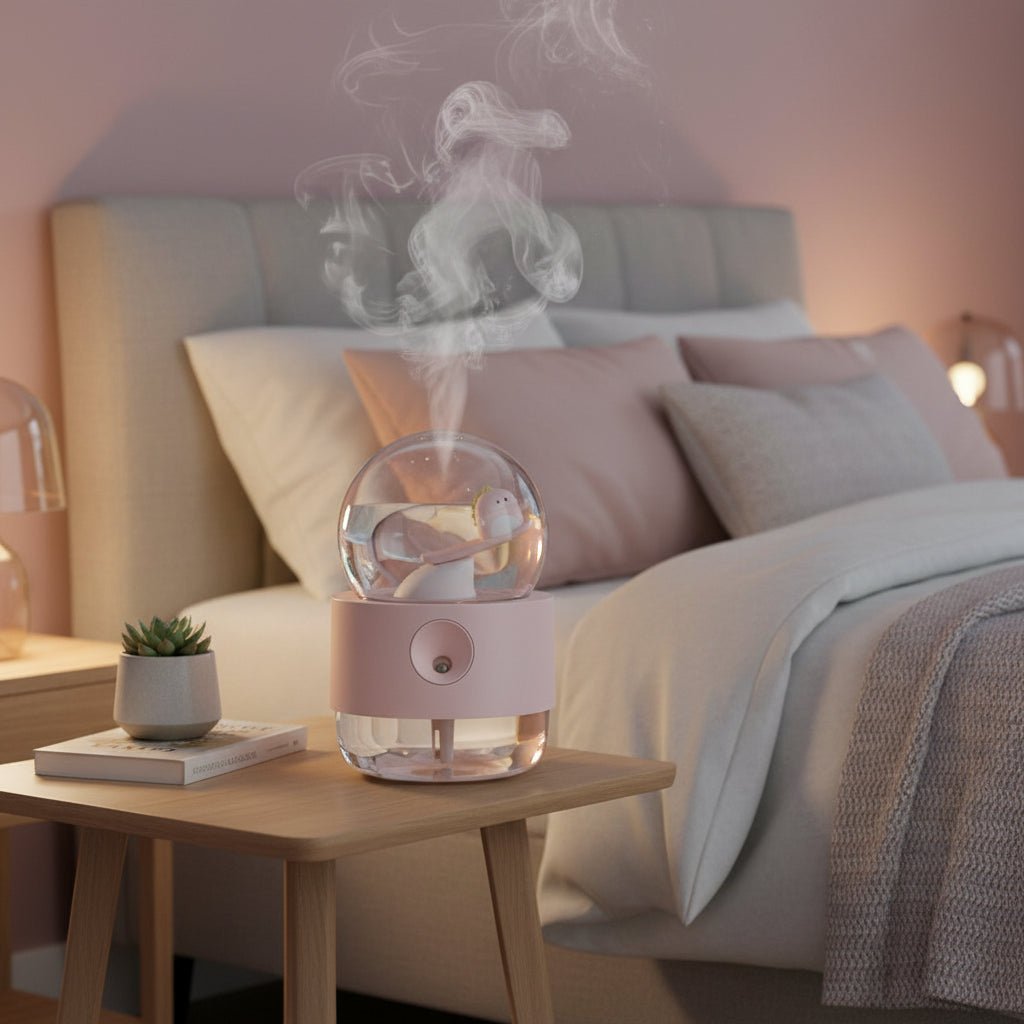 Humidificador inalámbrico con luz nocturna y caja de música