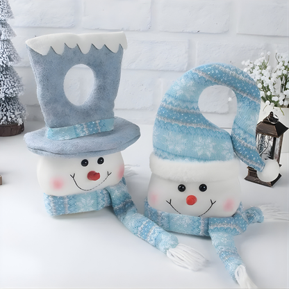 Leuchtende Schneemann-Deko für Weihnachten