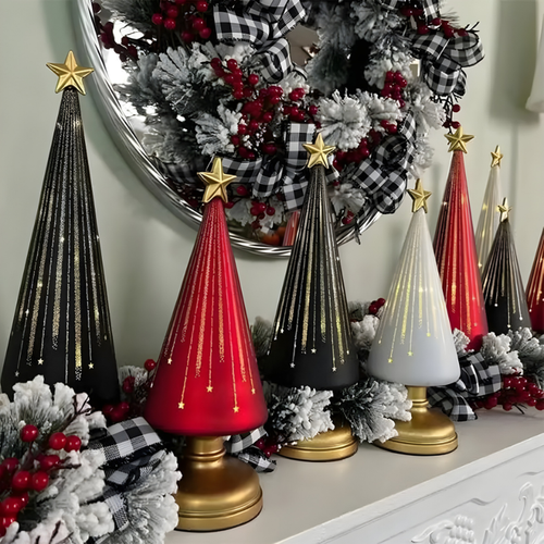 Lámpara de mesa con árbol de Navidad LED y estrella