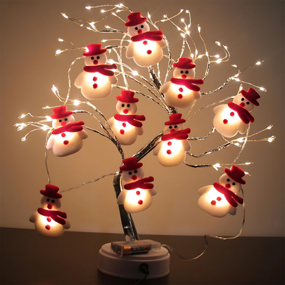 Grinalda luminosa LED com figuras de Natal