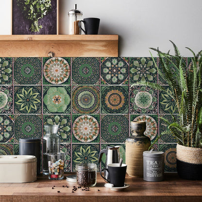 Selbstklebende Mandala-Fliesenaufkleber – 24er-Set