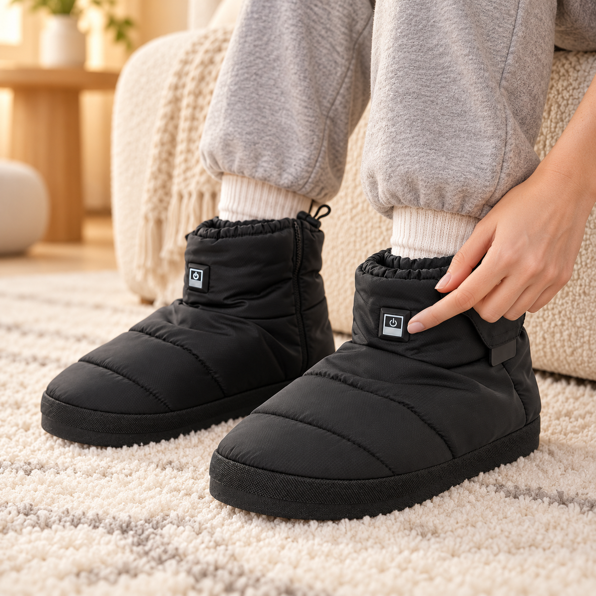 Pantuflas térmicas recargables con espuma viscoelástica