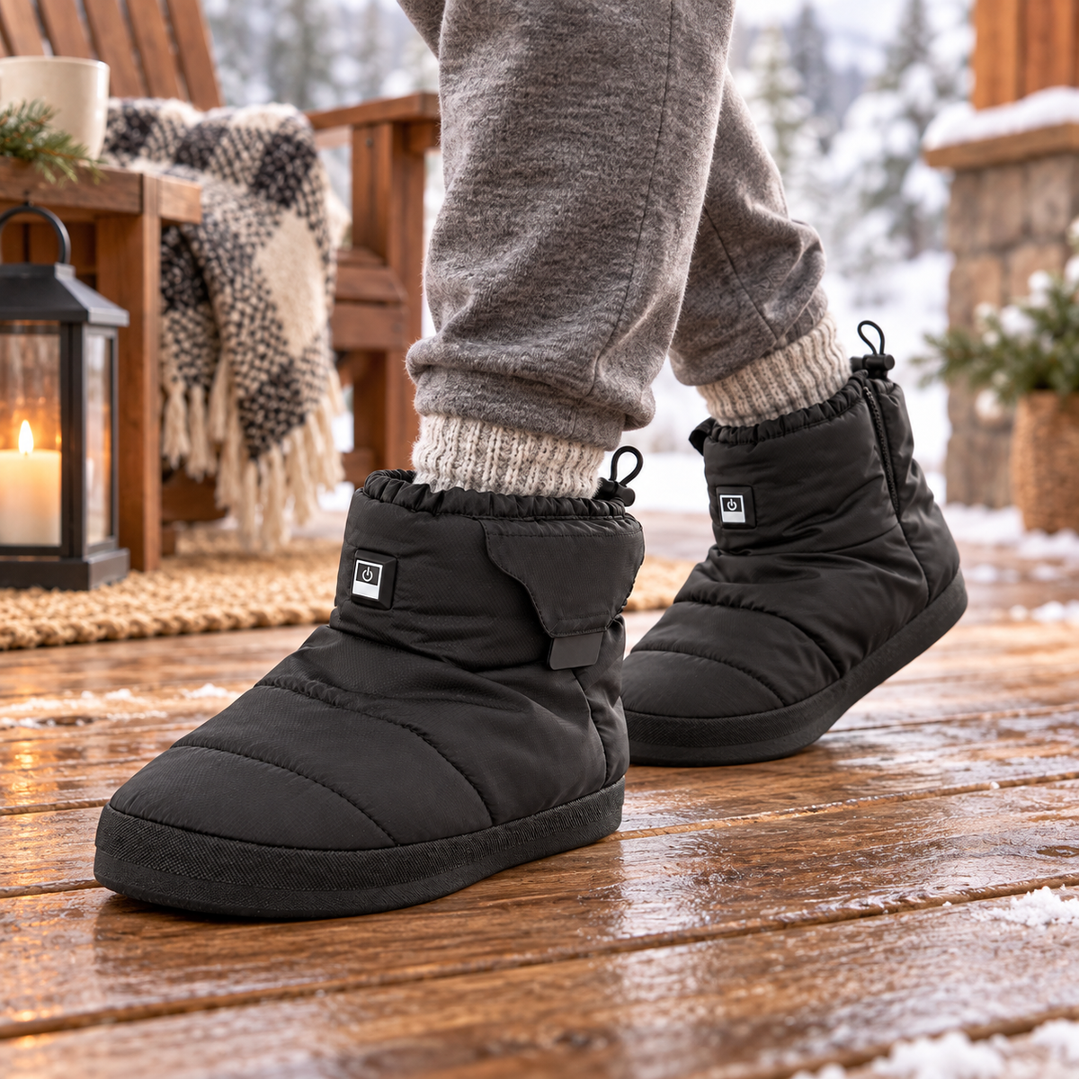 Pantuflas térmicas recargables con espuma viscoelástica