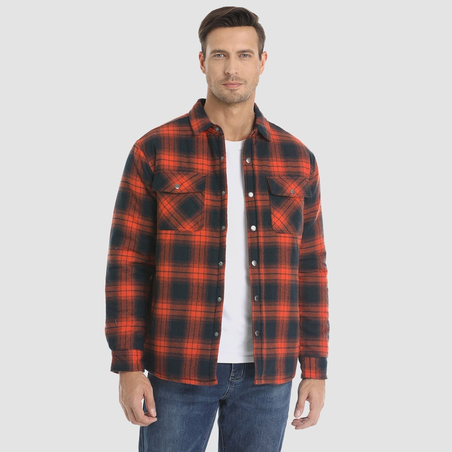Camisa de franela forrada: cálida y duradera.