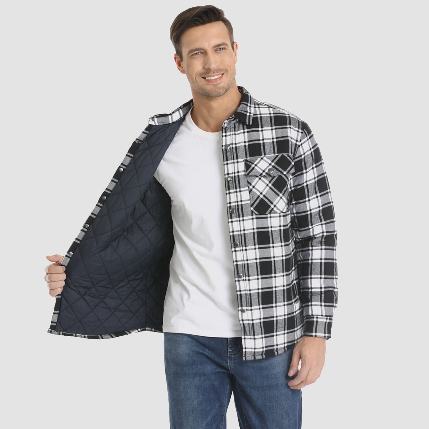 Camisa de franela forrada: cálida y duradera.