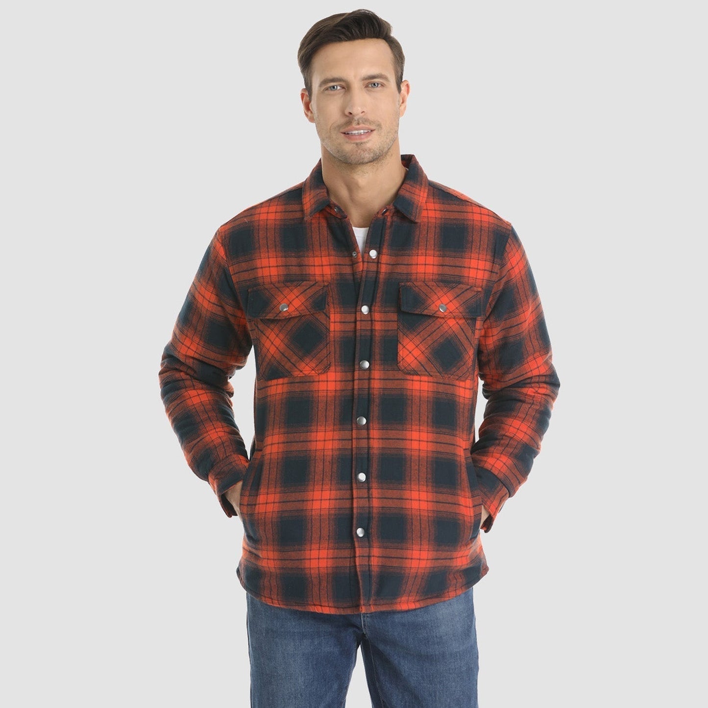 Camisa de franela forrada: cálida y duradera.