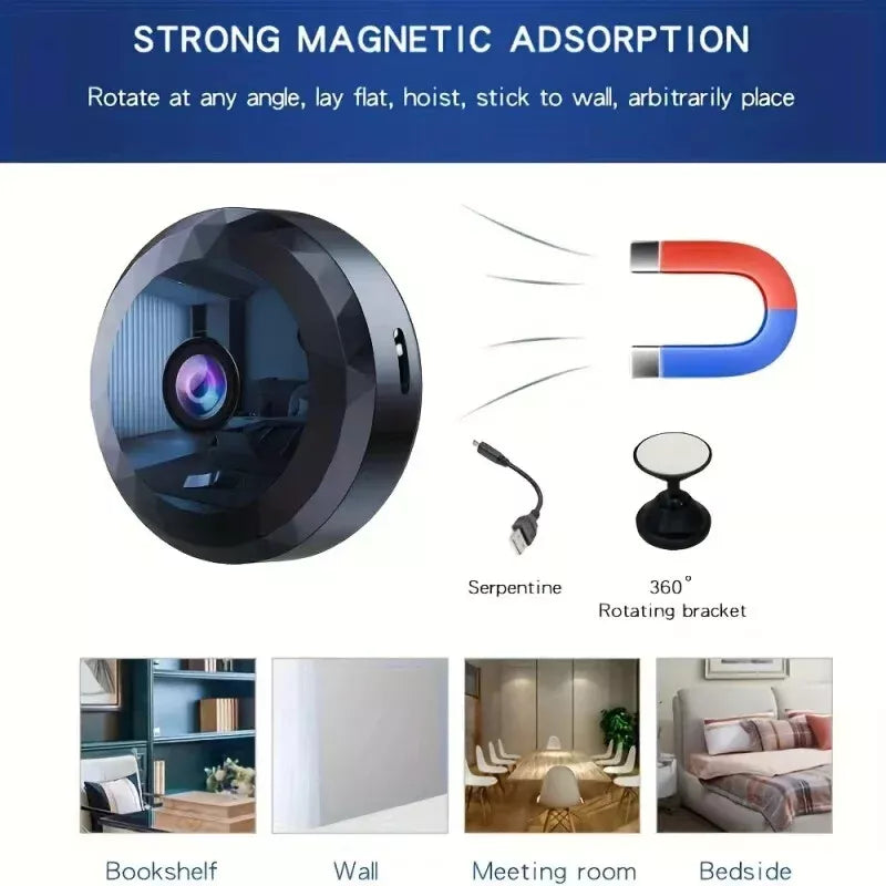 Magnetična mini WiFi kamera – Diskretna i pouzdana za dan i noć