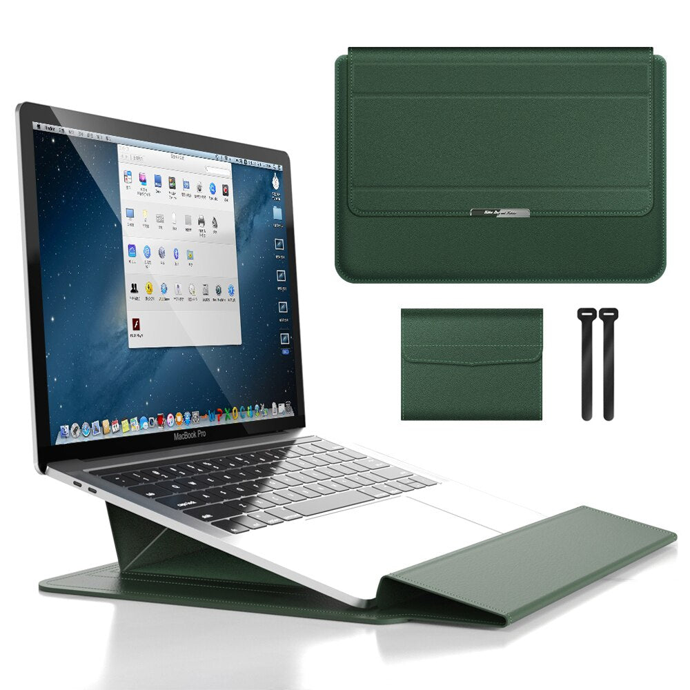Laptop-Hülle mit faltbarem Ständer und Magnetverschluss