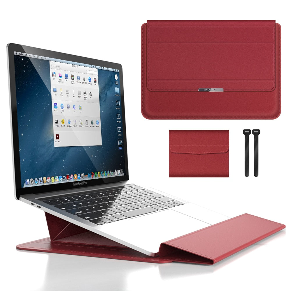 Laptop-Hülle mit faltbarem Ständer und Magnetverschluss