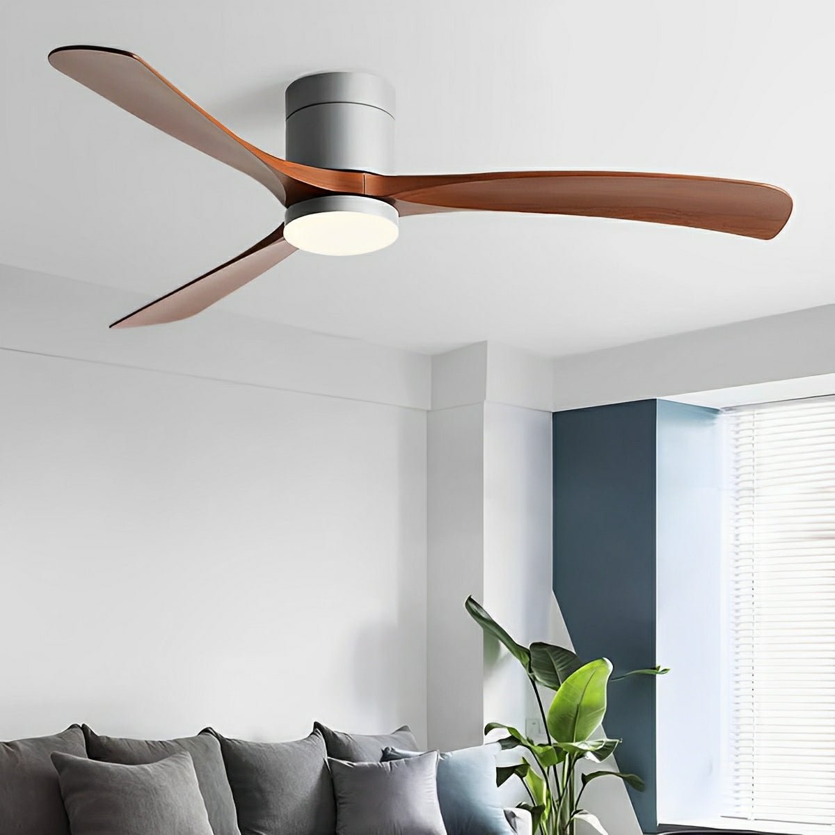 Dizajnerski stropni ventilator s LED-om – Tiha udobnost i moderno osvjetljenje
