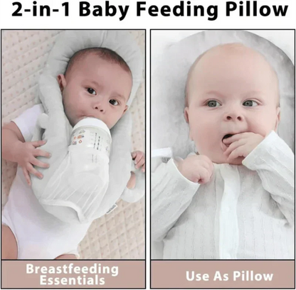 Almohada de lactancia para bebé con portabiberón