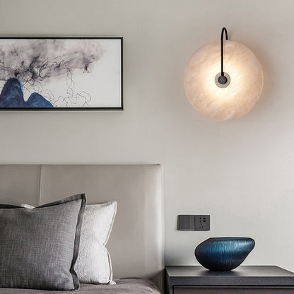 Aplique de pared LED minimalista de alabastro