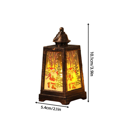 Farol navideño LED con motivo invernal