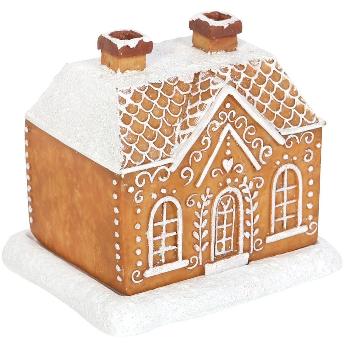 Dekoratives Lebkuchenhaus für Weihnachten