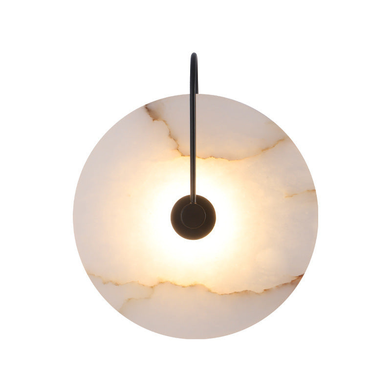 Aplique de pared LED minimalista de alabastro