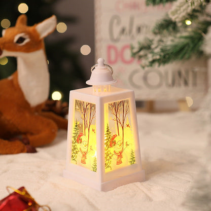 Farol navideño LED con motivo invernal