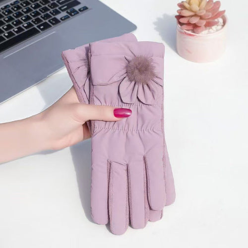 Guantes elegantes para mujer con un suave detalle de lazo