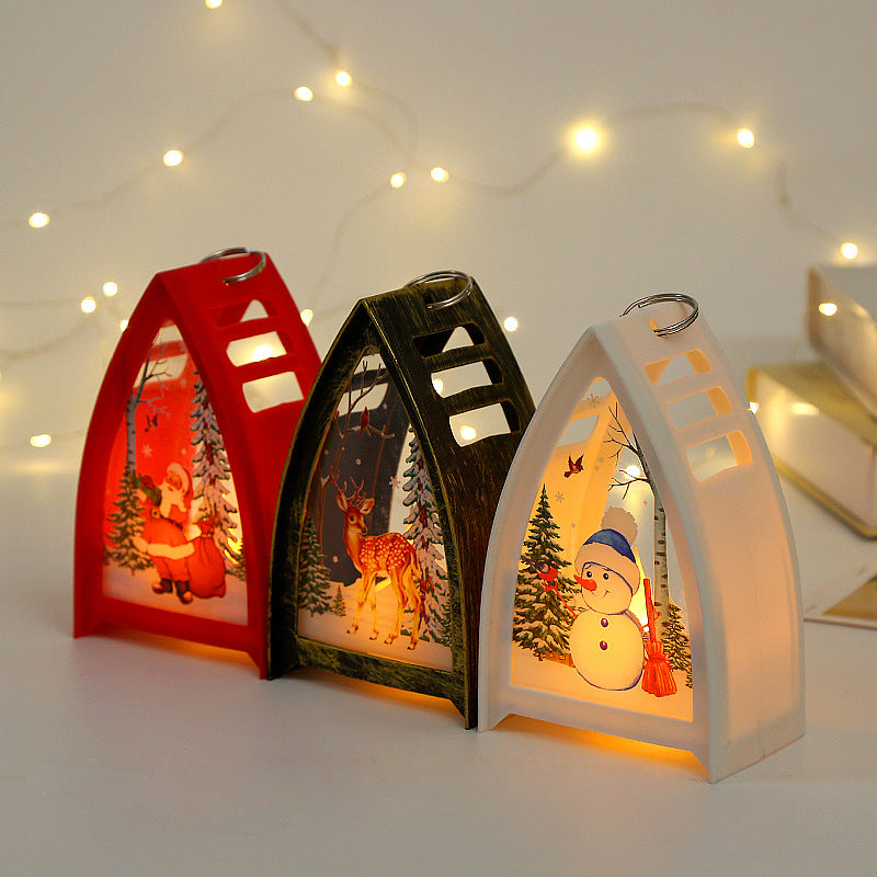 Farolillo decorativo de Navidad con motivos invernales