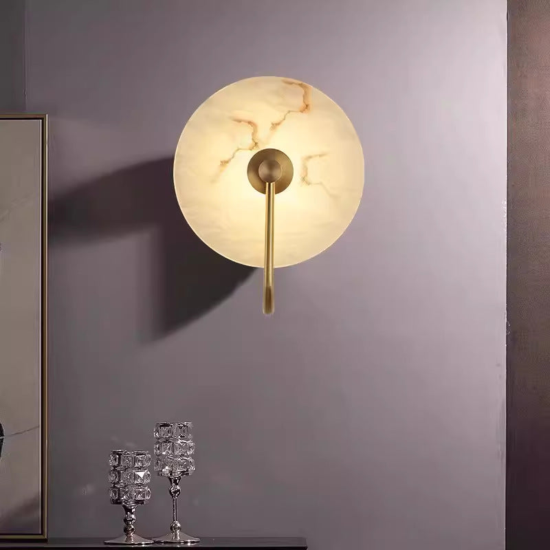 Aplique de pared LED minimalista de alabastro