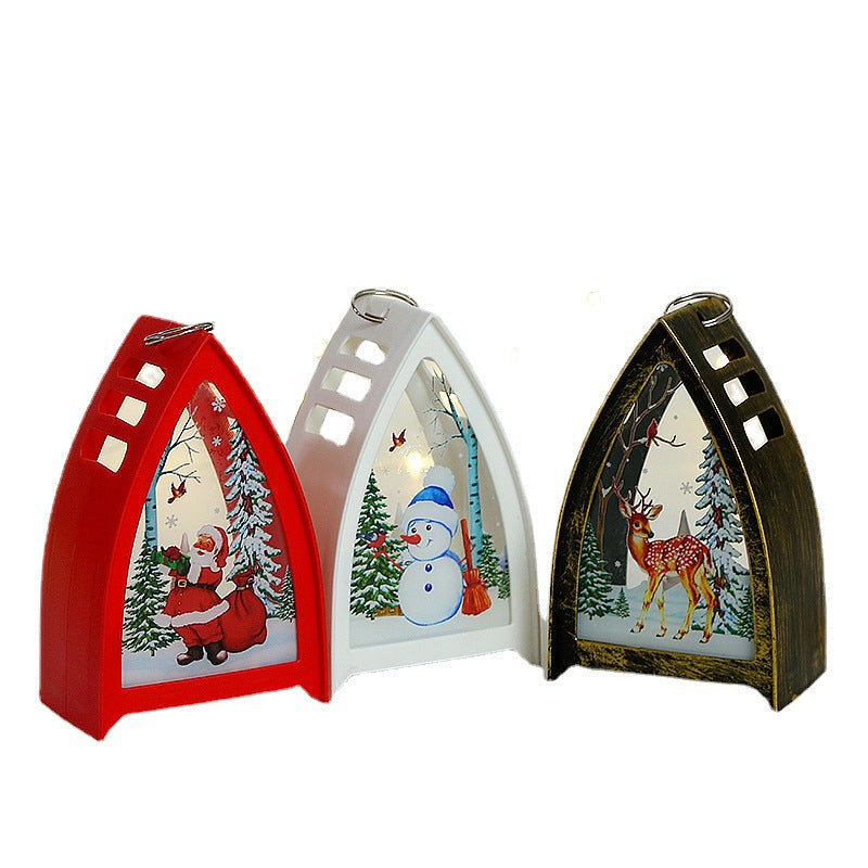 Farolillo decorativo de Navidad con motivos invernales