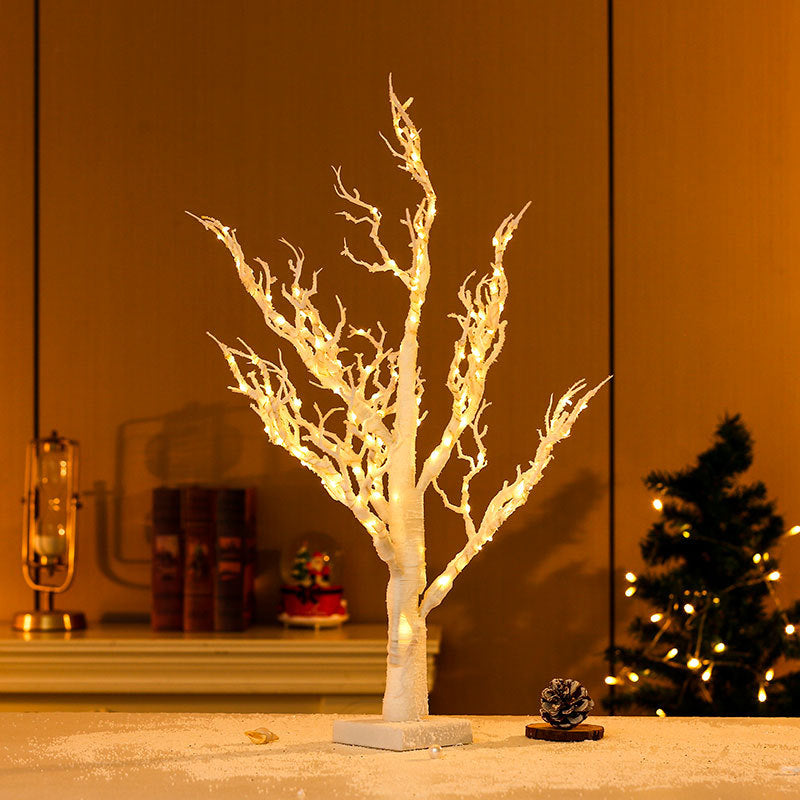 Árbol decorativo LED con ramas invernales iluminadas