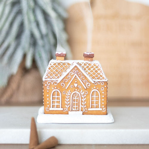 Dekoratives Lebkuchenhaus für Weihnachten