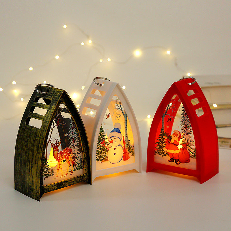 Farolillo decorativo de Navidad con motivos invernales