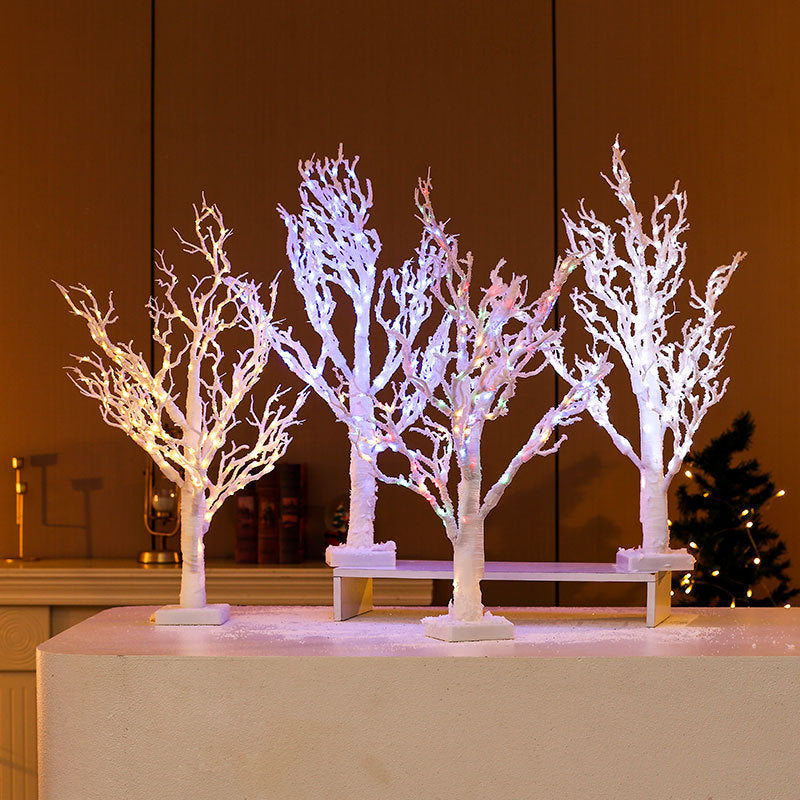 Árbol decorativo LED con ramas invernales iluminadas