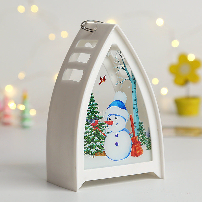 Farolillo decorativo de Navidad con motivos invernales