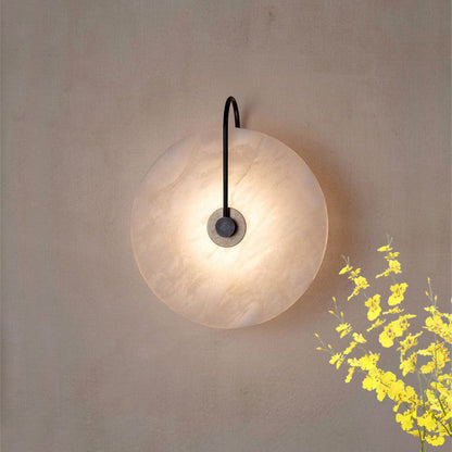 Aplique de pared LED minimalista de alabastro