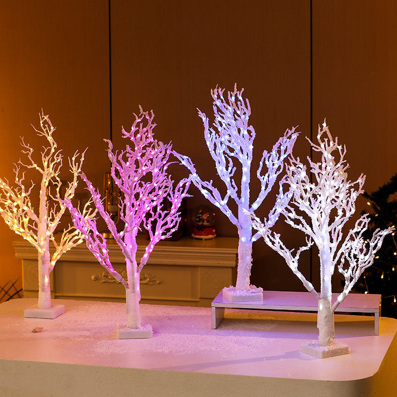 Árbol decorativo LED con ramas invernales iluminadas