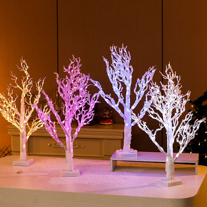 Árbol decorativo LED con ramas invernales iluminadas