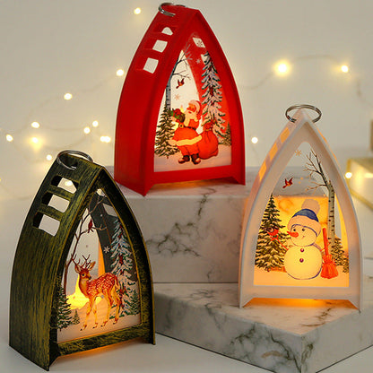 Farolillo decorativo de Navidad con motivos invernales