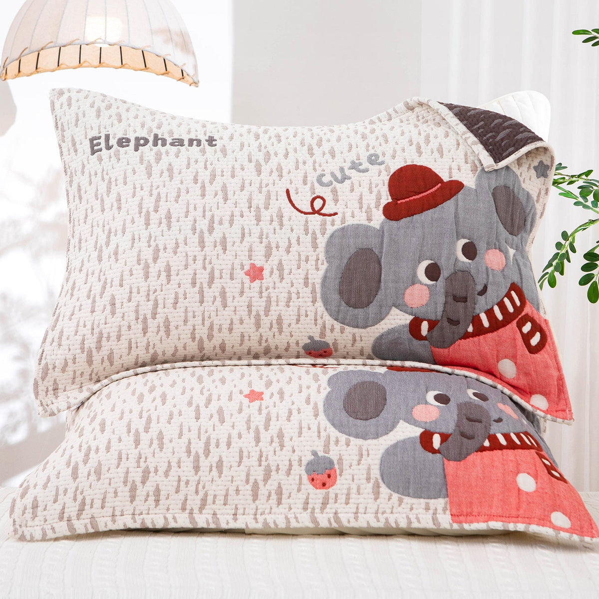 Funda decorativa para cojín con motivo invernal de animales