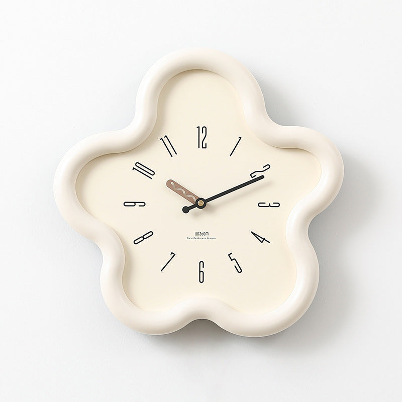 Reloj de pared con forma de flor, péndulo y mecanismo de cuarzo silencioso