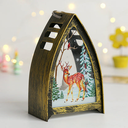 Farolillo decorativo de Navidad con motivos invernales