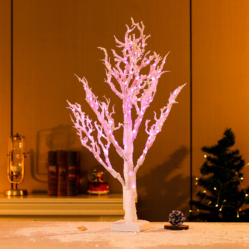 Árbol decorativo LED con ramas invernales iluminadas