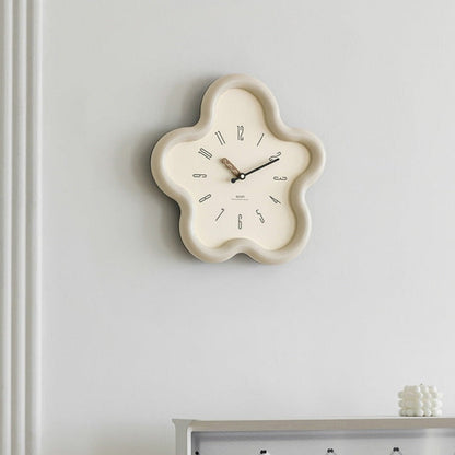 Reloj de pared con forma de flor, péndulo y mecanismo de cuarzo silencioso
