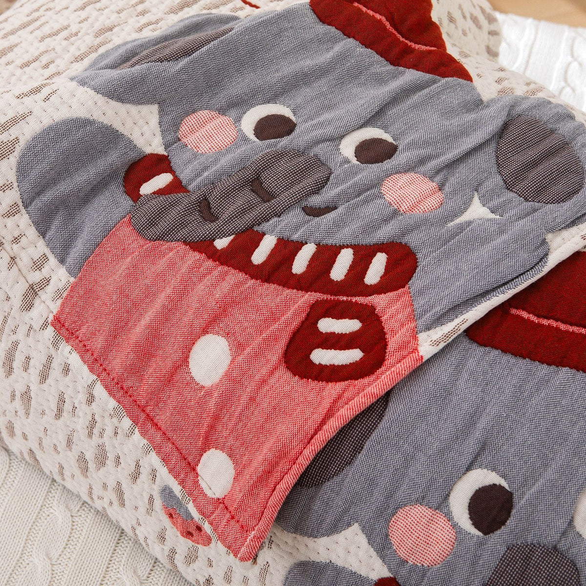 Funda decorativa para cojín con motivo invernal de animales