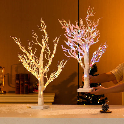 Árbol decorativo LED con ramas invernales iluminadas