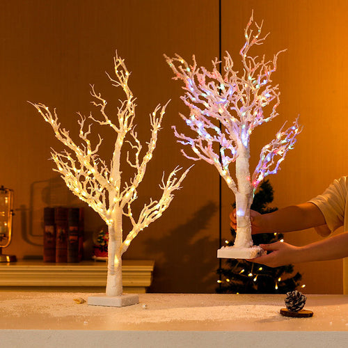 Árbol decorativo LED con ramas invernales iluminadas