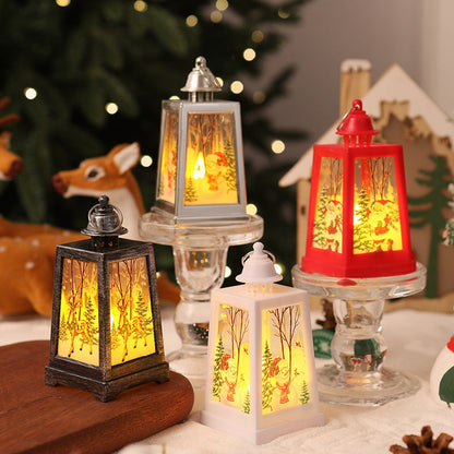 Farol navideño LED con motivo invernal